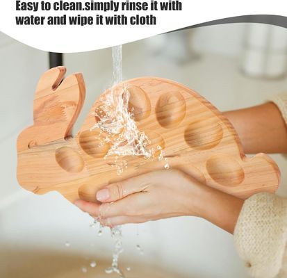 맞춤형 202407 토끼 트레이 망가진 달걀 요리법 해산물 서비스 트레이 가정용 부엌 용품 나무 달걀 접시