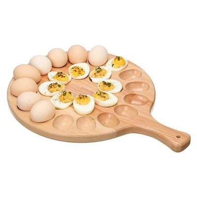 주방용품 보관용 24-홀 목재 트레이 두꺼운 및 얇은 접시 둥근 디자인