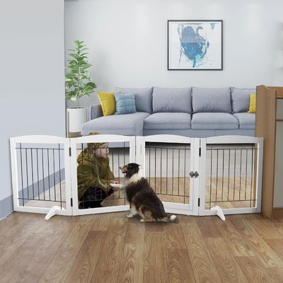 가정용 가전용품 나무 강아지 문 계단 독립형 접이식 문 실내용