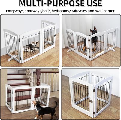 가정용 가전용품 나무 강아지 문 계단 독립형 접이식 문 실내용