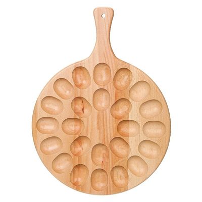 주방용품 보관용 24-홀 목재 트레이 두꺼운 및 얇은 접시 둥근 디자인