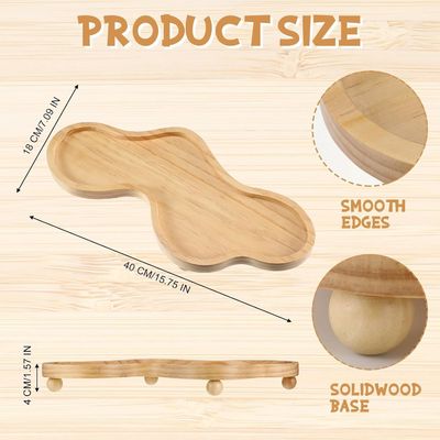 202407 목재 장식용 트레이 집 장식용 불규칙 목재 기판 서식지