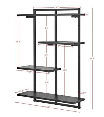사용자 정의 로고 금속 프레임 부엌 가전 저장 및 표시를위한 떠있는 선반
