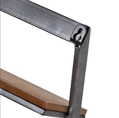 맞춤형 로고 가정 장식 세트 3 검은색/자연 목재 벽 셸프 매달린 디스플레이 셸프