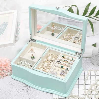 TIMBER 최신 휴대용 패션 선물 패키지용 대형 용량 목재 음악 보석 상자