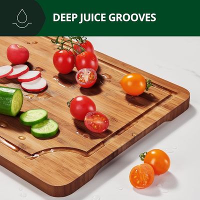 추가 큰 3 PCS 크래프트 목재 절단 보드 부엌 식사 준비 광장 16 x 1.8 x 12 인치