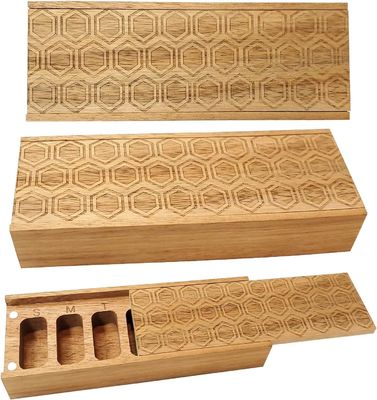 아카시아 나무 7 일 주간 약품 상자 비타민 알약 조직기 매일 보충제 알약 용기