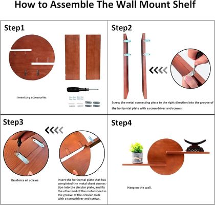 접지 않는 래크 둥근 장식 디스플레이 벽 장착 선반 매달린 선반 많은 양