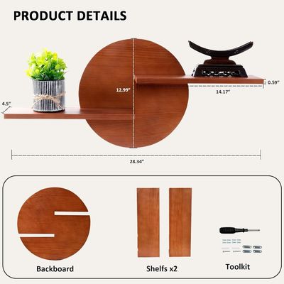 접지 않는 래크 둥근 장식 디스플레이 벽 장착 선반 매달린 선반 많은 양