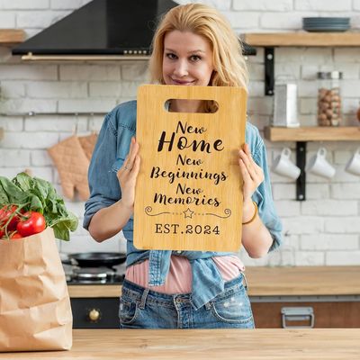 손잡이 및 지속 가능한 기름 보존 기능으로 개인화 된 대나무 절단판