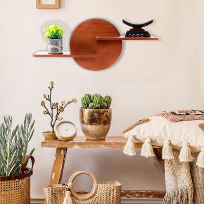 접지 않는 래크 둥근 장식 디스플레이 벽 장착 선반 매달린 선반 많은 양