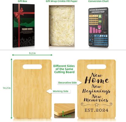 손잡이 및 지속 가능한 기름 보존 기능으로 개인화 된 대나무 절단판