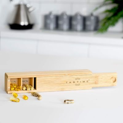 OEM/ODM 허용되는 비타민 및 보충제를 위한 7일용 맞춤형 목재 태블릿 조직