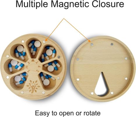 맞춤형 7일 복용약 보관기 목재 주간 복용약 조직기