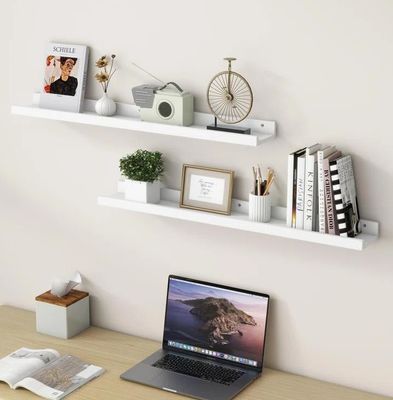 거실 가구 2 조각 단조 목재 부동 선반 미니멀리즘 벽 표시