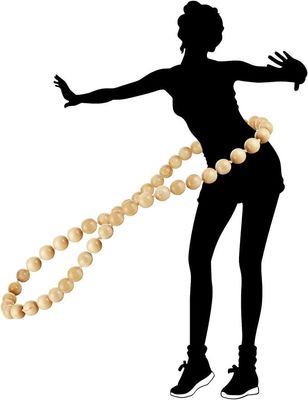 핸드메이드 천연 목재 룰라 피트니스 가중 운동 허프 8.4 x 8.4 x 4.1cm