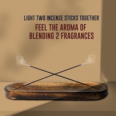 선물 크래프트 나무 갈색 향신료 타기 Stick Holder Tray for Fragrance Room Decor