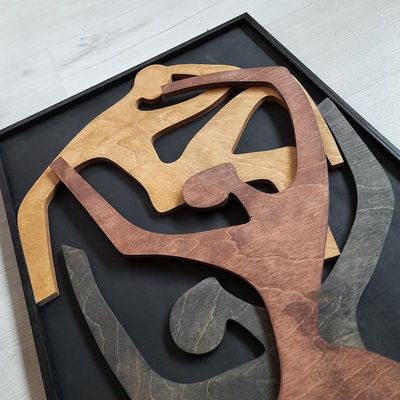 사무실 장식 업그레이드 목재 벽화 매달아 집 신입사원 선물 인간 나무 수직 벽화