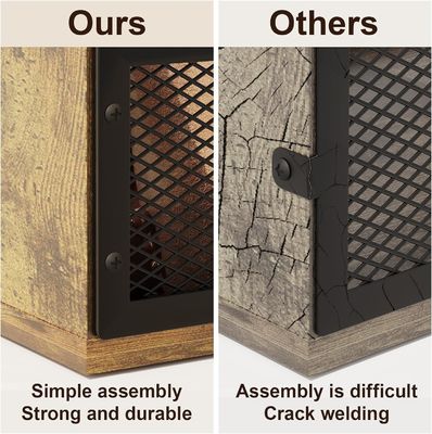 튼튼한 LP 레코드 상자 및 기능적 디자인을위한 레트로 브라운 비닐 레코드 저장 상자