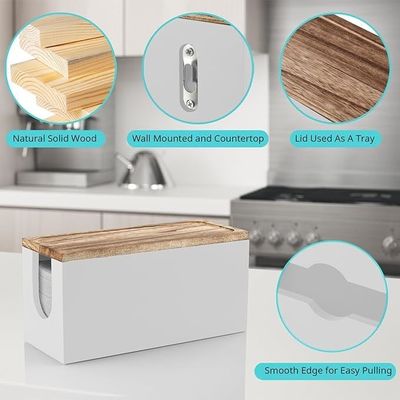 현대 디자인 스타일 흰색 목조 화장실 종이 수건 분배기