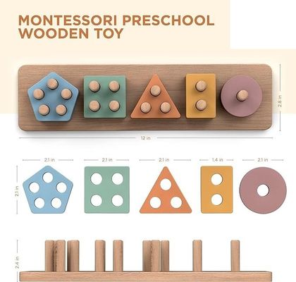맞춤 주문 목재 모양 및 색상 스택어 분류 및 스택어 아기 소년과 소녀용 장난감