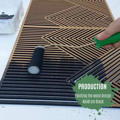 장식용 목재 기하학적 선 패널 세트 3 벽화 거실 및 유치실