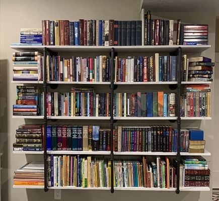 나무 산업 벽 장착 철 파이프 선반 DIY 오픈 오피스 룸 부엌 책상