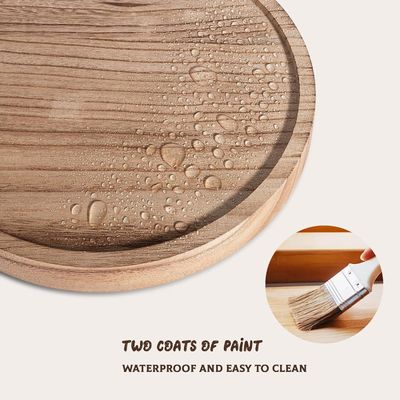 실크 스크린 인쇄 목재 둥근 장식 트레이 욕실 카운터에 대한 10 인치 목재 조직기