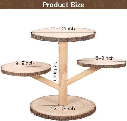 맞춤형 디자인 4 층 Bambu Cupcake Party Stand 과일을 위한 스냅스 서비스 트레이