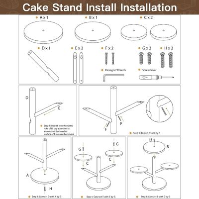 맞춤형 디자인 4 층 Bambu Cupcake Party Stand 과일을 위한 스냅스 서비스 트레이
