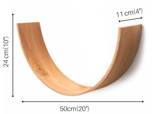 굽은 목재 선반 화장실용 종지 보관기
