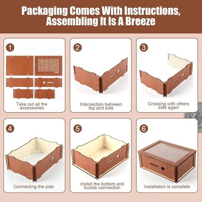 환경 현금 저축 상자 TIMBER 금전 목표 및 숫자를 가진 나무 현금 저축