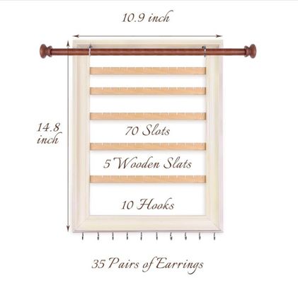 접지 않는 랙 귀걸이 홀더 벽 보석 디스플레이와 함께 팔찌 목걸이 홀더와 막대