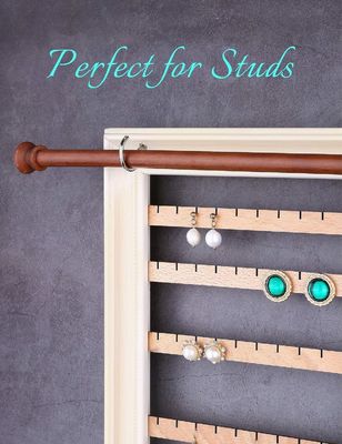 접지 않는 랙 귀걸이 홀더 벽 보석 디스플레이와 함께 팔찌 목걸이 홀더와 막대