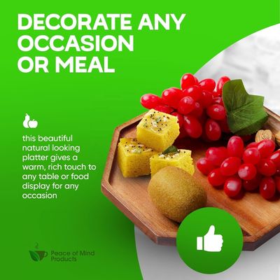 아카시아 목재 용품 접시 및 트레이, 쉽게 운반 할 수 있는 갈라진 손잡이 디자인