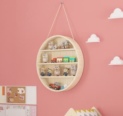 현대 청동 가정 가구용 2 층 부동 벽 장착 촌락 나무 선반