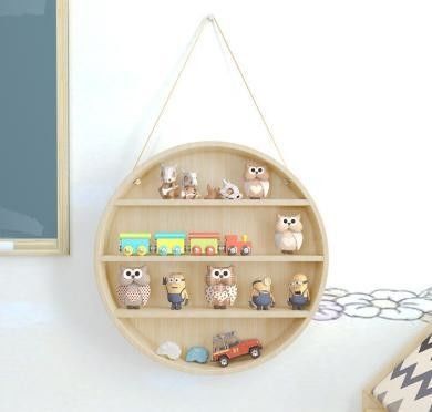 현대 청동 가정 가구용 2 층 부동 벽 장착 촌락 나무 선반