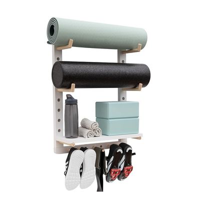 가정 체육관 벽 장착을 위해 편리한 목재 요가 매트 조직기