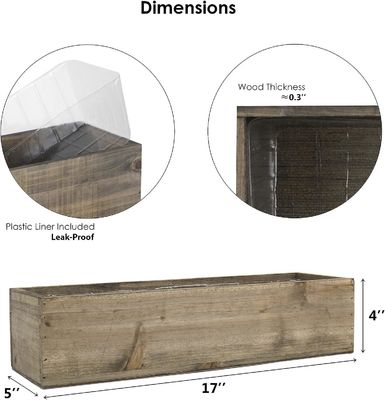 다른 선물 공예품 럭셔리 럭셔리 갈색 나무 플랜터 박스
