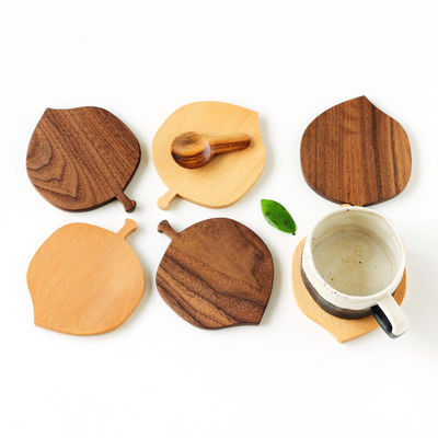 10X0.9cm 주문상품 수비 코스터 음료용 원형 Bambu 목 코스터 매트 패드