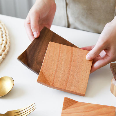 10X0.9cm 주문상품 수비 코스터 음료용 원형 Bambu 목 코스터 매트 패드