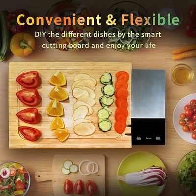 다기능 Bambu Smart Chopping Cutting Board 8 In 1 식사 준비 시스템 사각형