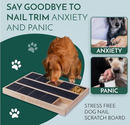 OEM 음식 분할기와 함께 나무 개 손톱 스크래치 상자 사용자 정의 로고 소나무 나무 상자