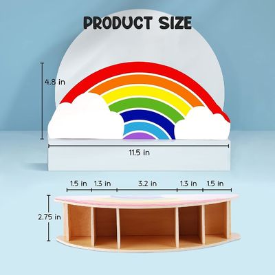 실크 스크린 인쇄 된 대나무 목재 캐디