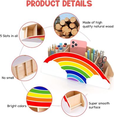 실크 스크린 인쇄 된 대나무 목재 캐디