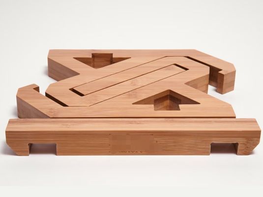 편리한 디자인으로 노트북 및 노트북 트레이를위한 조절 가능한 대나무 노트북 스탠드