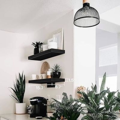 우편물 포장 세트 2 장의 정원형 목재 부동 선반