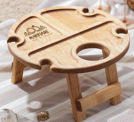 폴더블 서비스 트레이 공간 절약 기능과 사용자 지정 로고와 함께 휴대용 와인 테이블