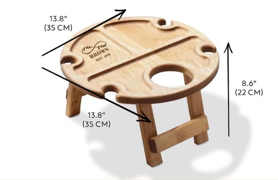폴더블 서비스 트레이 공간 절약 기능과 사용자 지정 로고와 함께 휴대용 와인 테이블