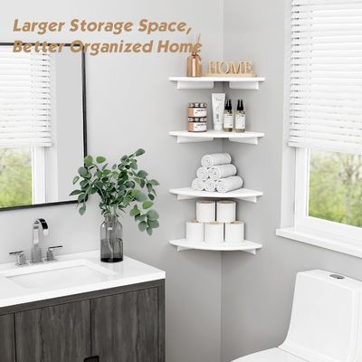 맞춤형 거실 장식 4 코너 둥근 흰색 떠있는 책상 벽